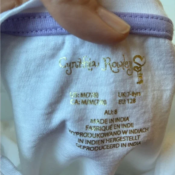 Girls CYNTHIA ROWLEY T Shirt 7/8 - Picture 5 of 7